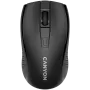 CANYON MW-7, 2.4Ghz wireless mysz, 6 buttons, DPI 800/1200/1600, with 1 AA bateria ,size 110*60*37mm,58g,Czarny