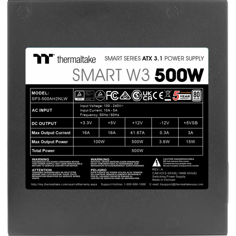 Zasilacz Thermaltake Smart W3 500 W