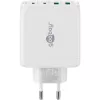 Goobay 64818 Ładowarka do urządzeń mobilnych, słuchawek - laptop - smartfon, biała, szybkie ładowanie AC, do użytku wewnętrznego (64818)