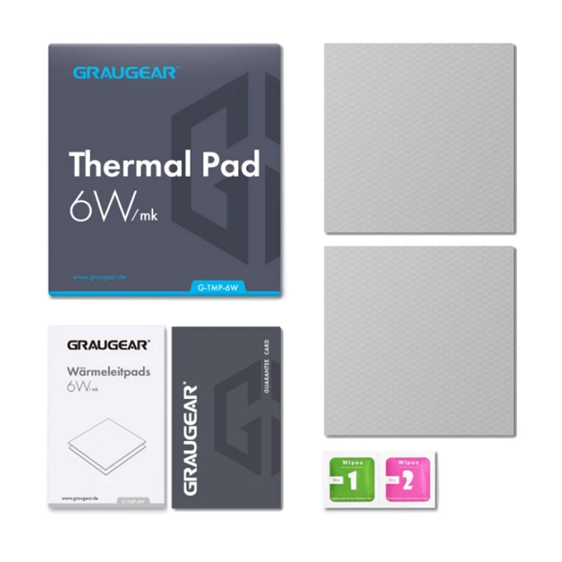 Podkładka termiczna GrauGear G-TMP-6W 100×100×1 mm, przewodność cieplna 6 W/m·K
