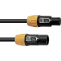 Eurolite IP T-Con Przewód połączeniowy XLR [1x wtyk XLR - 1x gniazdo XLR] 1.5 m Czarny/Pomarańczowy (30247750)