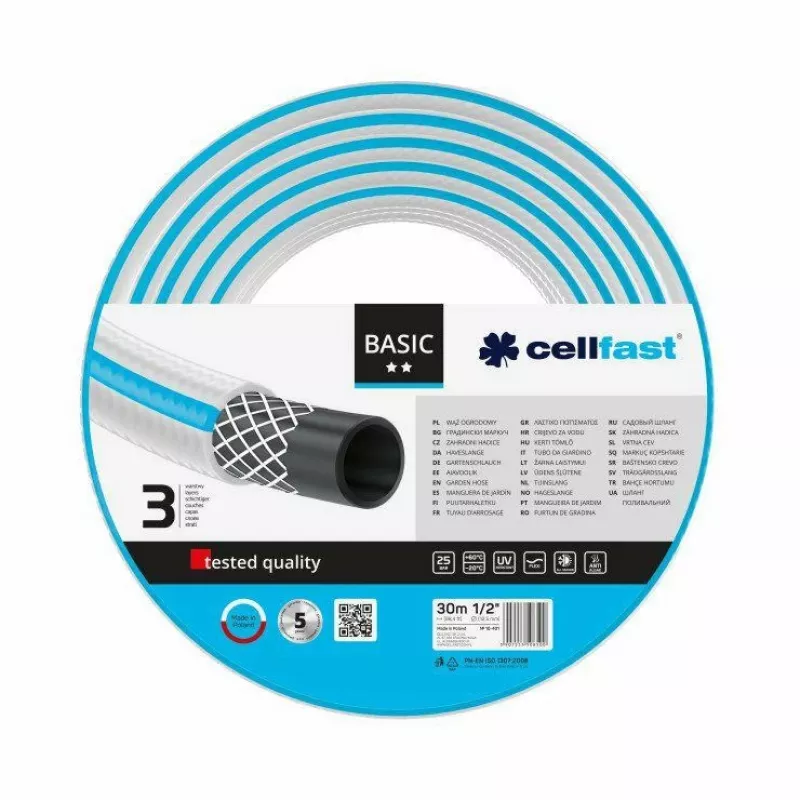 Wąż ogrodowy Cellfast Basic 50 m, średnica 1/2 cala, model 10-422