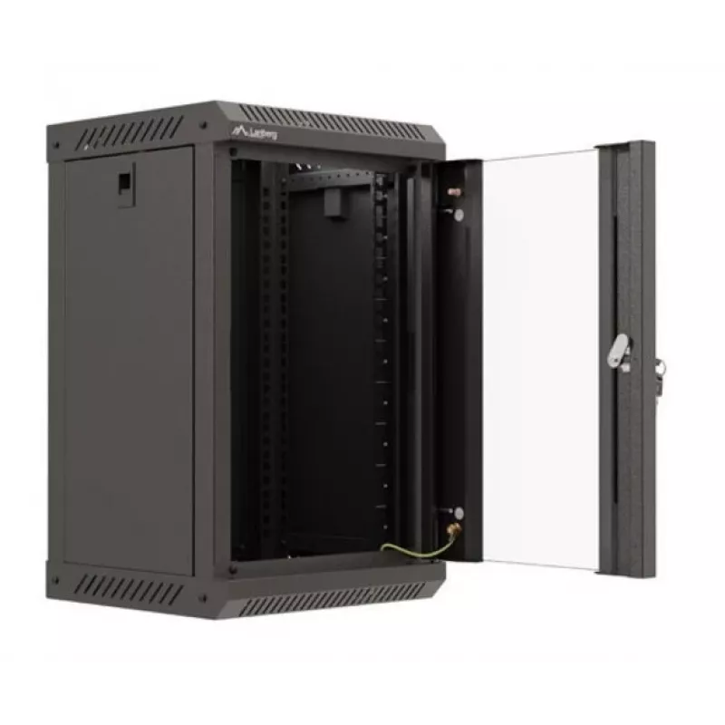 Szafa rack Lanberg WF11-3309-10B 9U Szafa ścienna Czarny