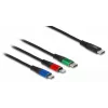 Kabel ładujący DeLOCK 3 w 1 USB Type-C na Lightning Micro USB 1 m