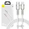 Kabel USB-C na Lightning Baseus Cafule 1 m, 20 W, obudowa cynkowa, biały