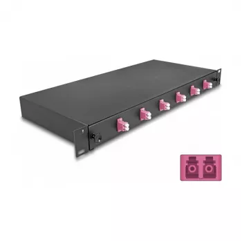Obudowa złącz światłowodowych DeLOCK 66999 Czarna Metal 482x220x44mm
