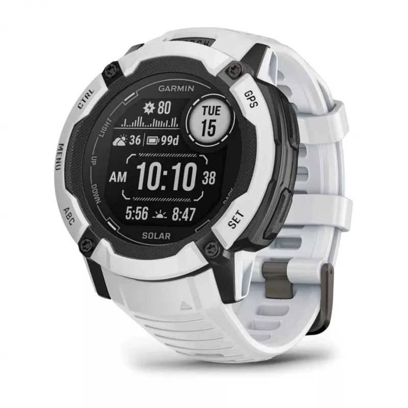 Garmin Instinct 2X Solar 2.79 cm (1.1) MIP 50 mm Cyfrowy 176 x 176 pikseli Ekran dotykowy Biały GPS (satelitarny)