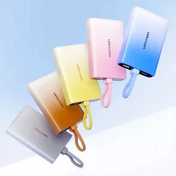 Przenośna ładowarka Vention 10000 mAh z USB-C, Lightning i USB-A, wyjście 22,5 W, miedziana