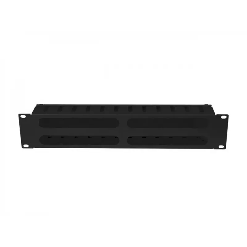 Organizator kabli do montażu w szafie rack 19 cali 2U LANBERG AK-1705-B, czarny