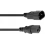 Przedłużacz zasilający Omnitronic 30235200, 1 m, 3×1,0 mm², czarny