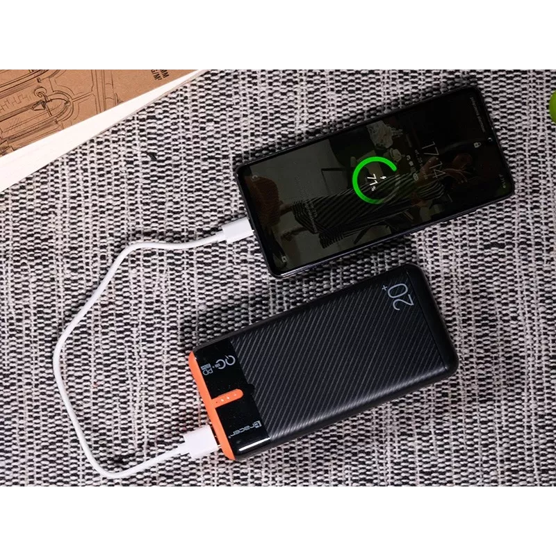 Ładowarka przenośna TRACER EnerGen 20000 mAh, Power Delivery 20W, wejście USB-C, 2 wyjścia USB-A, obsługa 3 urządzeń, pomarańczowa