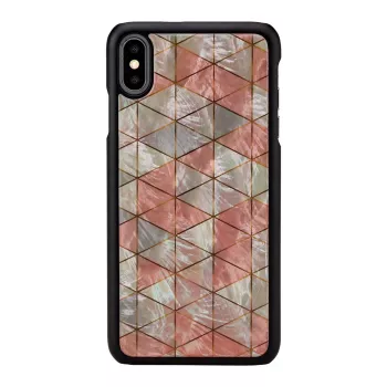 Ochronne etui na smartfona iKins do iPhone XS Max — wzór rombu, czarne
