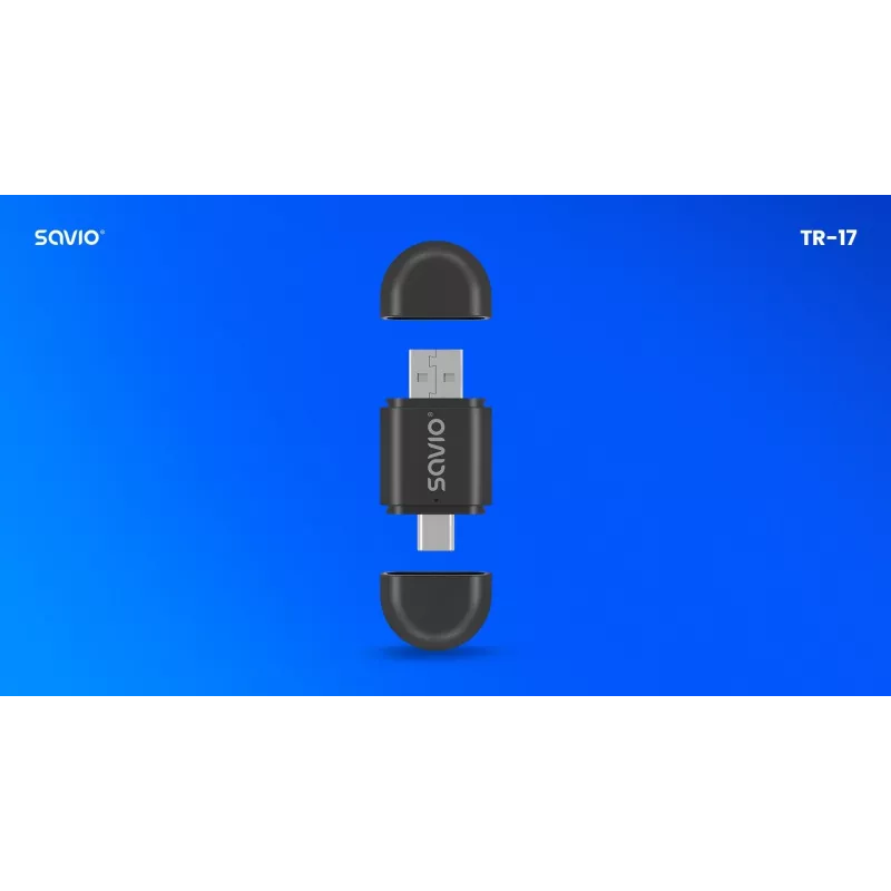Bezprzewodowy nadajnik audio Savio TR-17 Bluetooth USB 10 m Czarny
