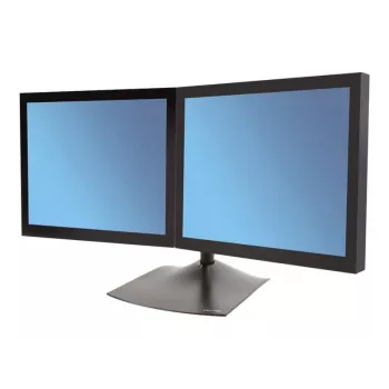 Ergotron DS100 - Podstawa - pozioma - dla 2 wyświetlaczy LCD - Aluminium, Stal - Czarny - Rozmiar ekranu: do 61 cm (do 24 cale)