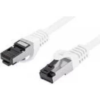 LANBERG Patchcord S/FTP Cat.8.1 1 m LSZH CU, fluke passed, biały