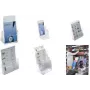 helit desktop brochure holder, DIN A4 Portrait, 4 Compartments, clear acrylic, Dimensions: (B)230 x (T)170 x (H)345 mm (H2352402)