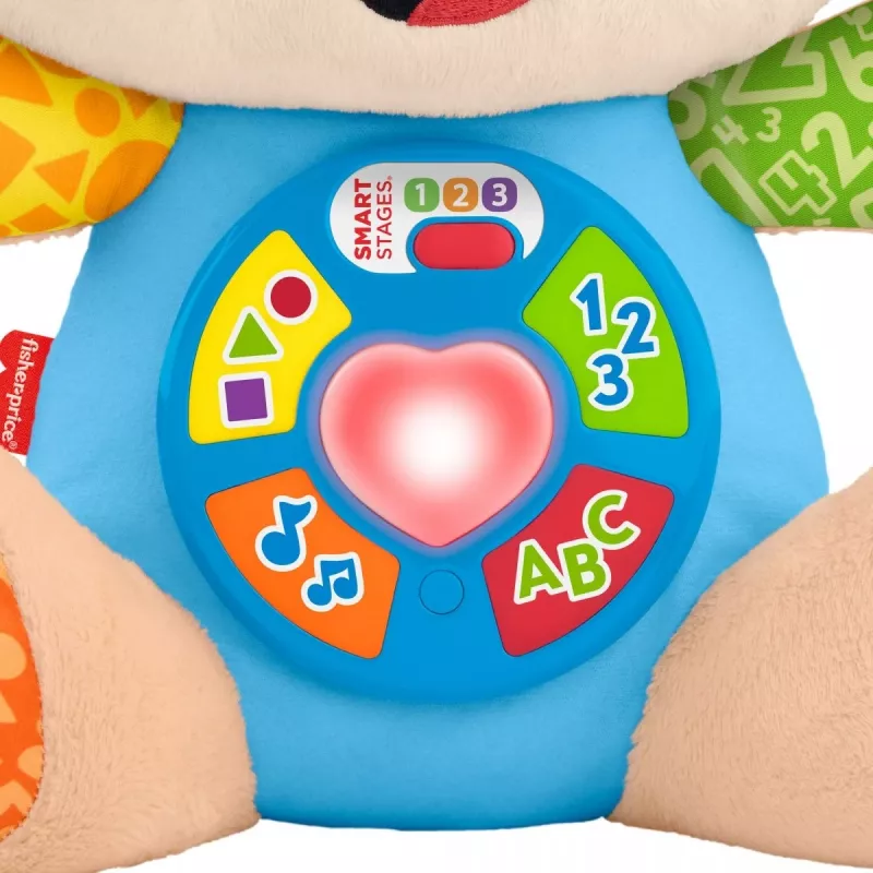 Interaktywna zabawka edukacyjna MATTEL Fisher-Price Learn & Laugh Puppy JFD27 — światełka, dźwięki, przyciski do wczesnej nauki