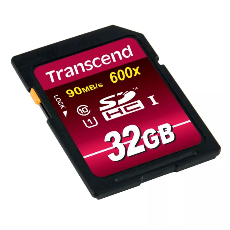 Flash Memory Transcend 32GB SDHC UHS-I 600x TS32GSDHC10U1