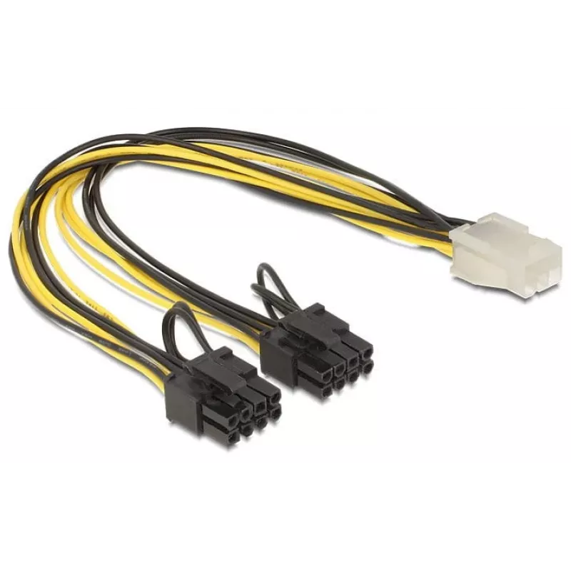 DeLOCK 83433 wewnętrzny kabel zasilający 0,3 m PCI-E 6+2 pin 6-pin