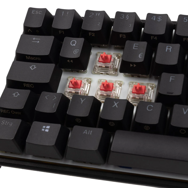 Klawiatura Ducky Mecha Pro SF do gier, USB, niemiecka, czarna