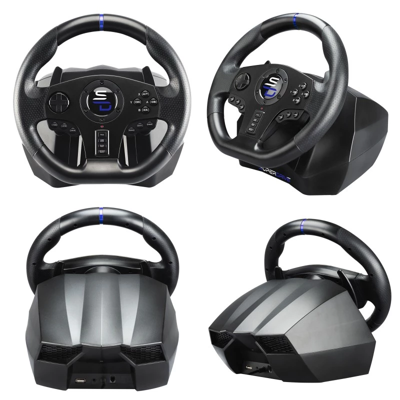 Kierownica + Pedały Subsonic SV750 Czarna Obrót 270° USB