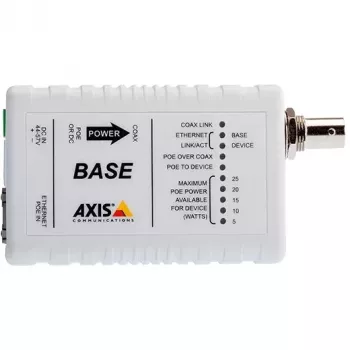 Konwerter mediów - RJ45 - BNC - Ethernet przez koncentryk - PoE+ - Jednostka bazowa