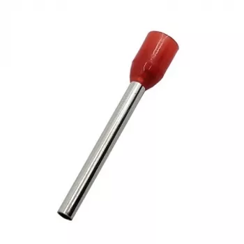 Zacisk konektorowy izolowany 1,5mm²/16AWG do przewodów, miedziany, czerwony, 100 szt.