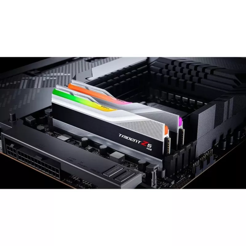 DIMM 32 GB DDR5-6800 (2x 16 GB) Dual-Kit, Arbeitsspeicher silber, F5-6800J3445G16GX2-TZ5RS, Trident Z5 RGB, INTEL XMP