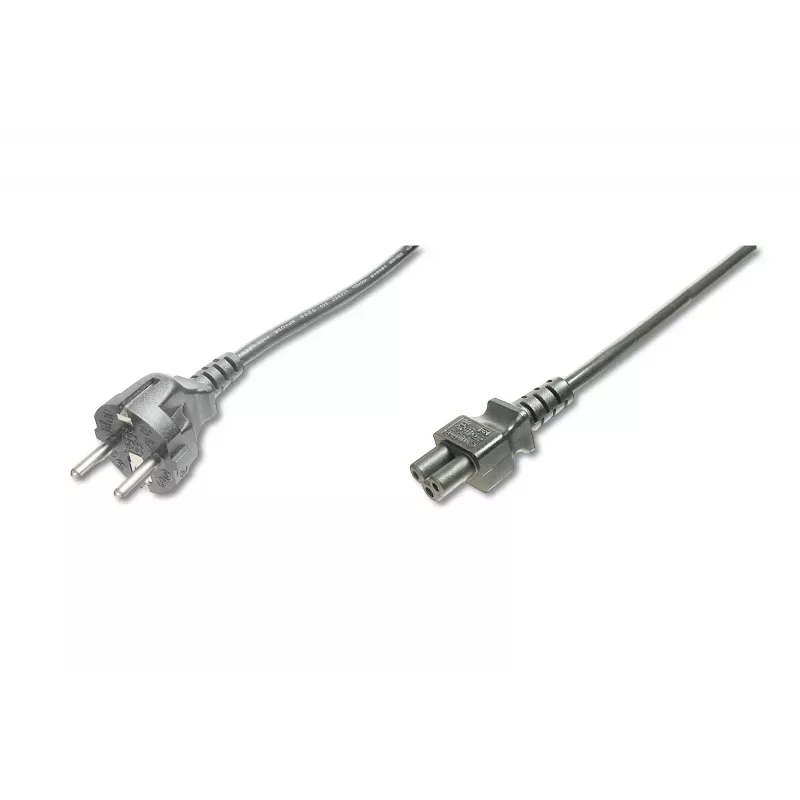 Assmann Kabel zasilający. Schuko - C5 M/F. 1,2 m. H05VV-F3G 0,75 mm². czarny (AK-440115-012-S)