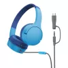 Słuchawki nauszne Belkin SoundForm Mini przewodowe 3,5 mm USB-C niebieskie