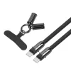 Kabel USB-C 2w1 1m czarny
