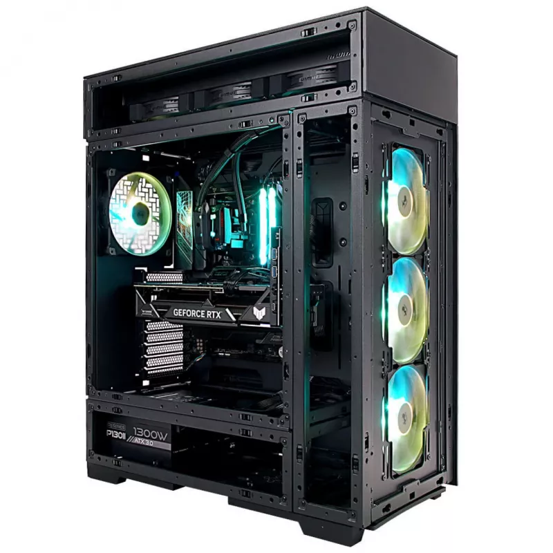 InWin Modfree Deluxe Big-Tower Tempeczerwony Glass - czarny
