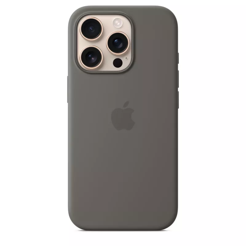 Apple iPhone 16 Pro Silikonowe etui z MagSafe - Kamienny Szary