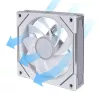 120 mm Lian Li UNI FAN SL-INF Wireless ARGB PWM — biały, modułowy system wentylatorów magnetycznych