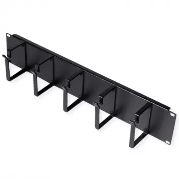 Patch panel ROLINE 19-calowy 2U, kanał kablowy 85x60mm, obudowa stalowa, czarny