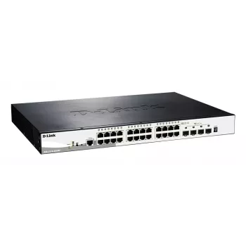 D-Link DGS-1510-28XMP Zarządzalny przełącznik L2/L3 Gigabit Ethernet (10/100/1000) Power over Ethernet (PoE) Czarny, Szary