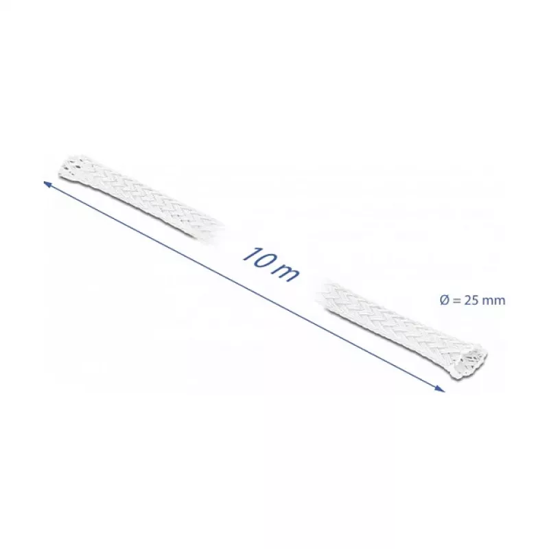Oplot ochronny DeLOCK 20806 10 m x 25 mm biały