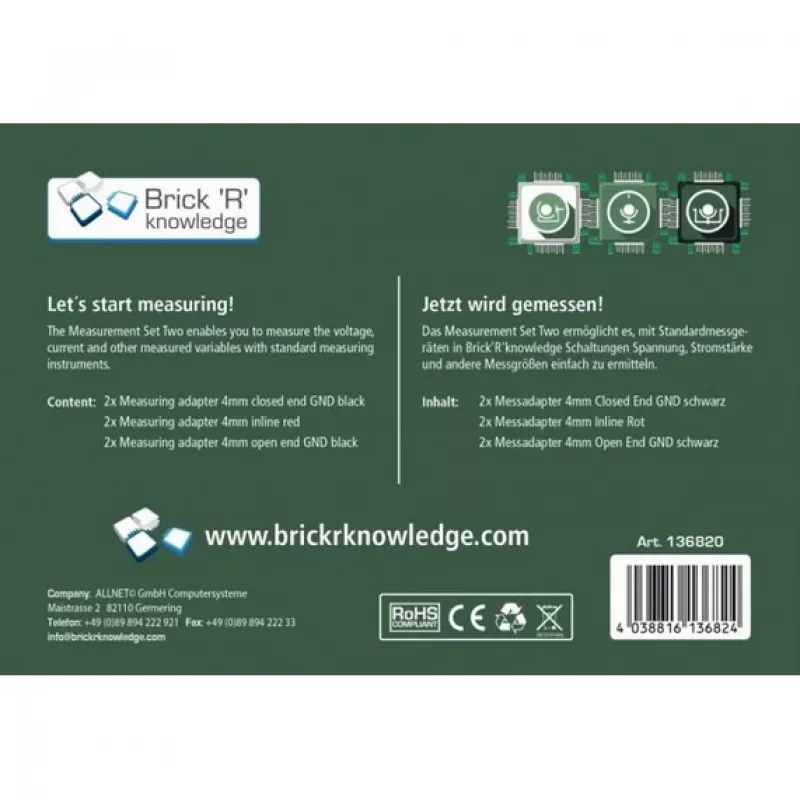 Zestaw adapterów pomiarowych ALLNET ALL-BRICK-0638 Kompatybilność Brick’R’knowledge