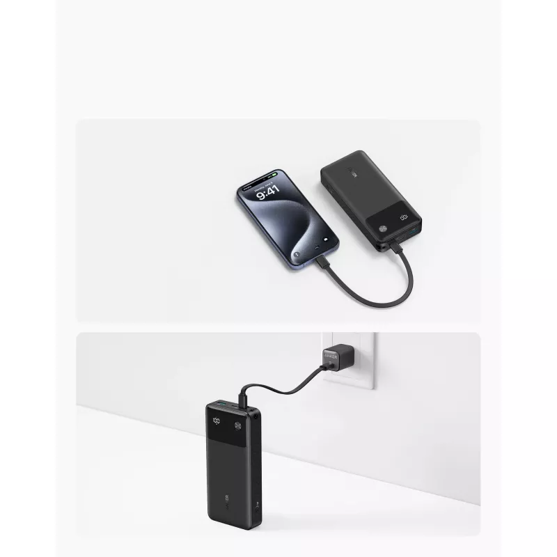 PowerBank z kablem USB-C 20000 mAh 30W Czarny
