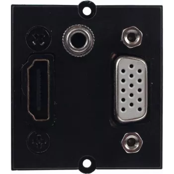 Bachmann 917.226 - 0,2 m - HDMI - VGA - Jack 3.5 mm - HDMI - VGA - Jack 3.5 mm - Męski - Żeński - Czarny
