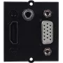 Bachmann 917.226 - 0,2 m - HDMI - VGA - Jack 3.5 mm - HDMI - VGA - Jack 3.5 mm - Męski - Żeński - Czarny