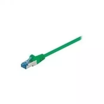Wentronic Goobay CAT 6a kabel krosowy, S/FTP (PiMF), zielony, 1 m - LSZH bezhalogenowy, miedź (93681)