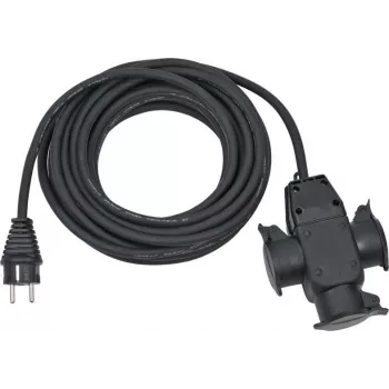 Rozgałęźnik elektryczny Brennenstuhl 1167810301 10 m 3 gniazda AC zewnętrzny czarny