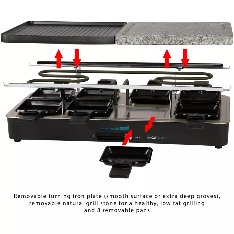 Clatronic 5,10cm (2) 1 Raclette-Grill RG 3518 (261706)