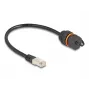 Kabel sieciowy DeLOCK 88146 RJ45 na RJ45 Cat.6A 0,25 m czarny