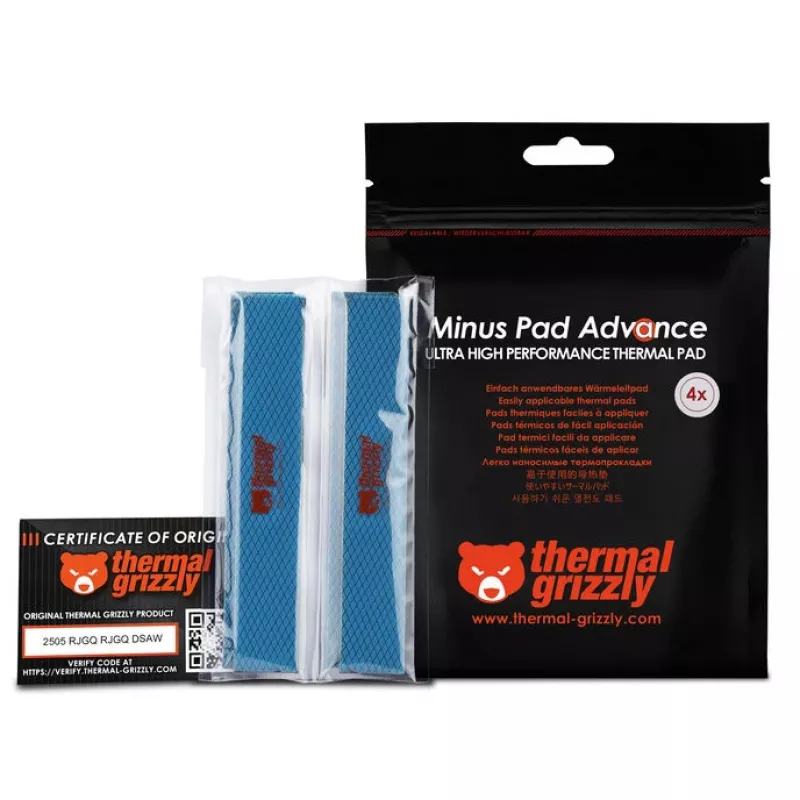 Thermal Grizzly Minus Pad Advance - 120 x 20 x 1.0 mm, 4 sztuki