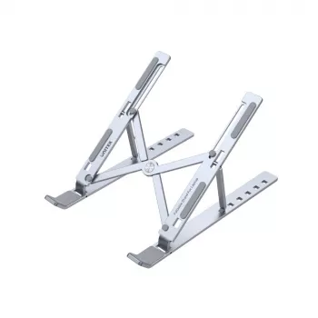 Podstawka pod laptopa UNITEK OT155SL srebrna aluminiowa, regulacja pochylenia 13-41°