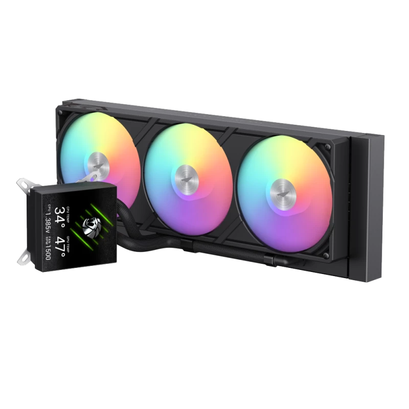 Chłodzenie cieczą CPU Gamemax | GLACIER 360 LCD BK | Intel, AMD