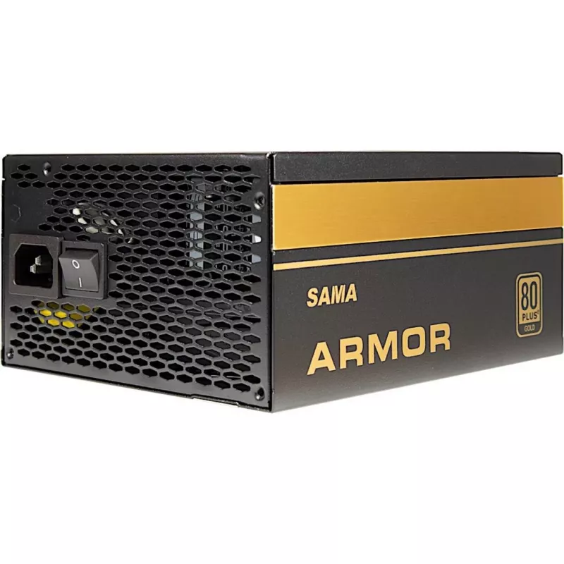 SAMA FTX-850-B ARMOR 850W, zasilacz PC czarny, 4x PCIe, zarządzanie kablami, 850 W