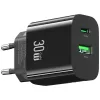 Ładowarka USAMS USA001631 30W z 1x USB-C i 1x USB-A szybkie ładowanie